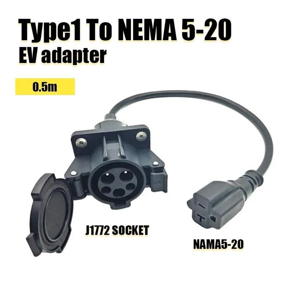 J1772 To 5-20 Plug J1772 To NEMA 5-15/5-20 EV Charger Adapter